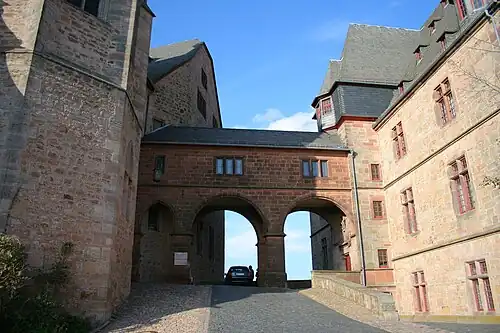 Соединительная галерея внутри замка