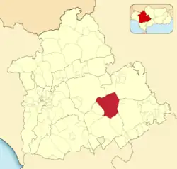 Расположение муниципалитета Марчена на карте провинции