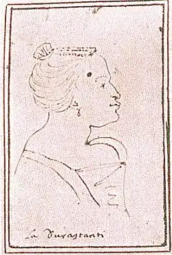 А. М. Дзанетти. Карикатура на Маргериту Дурастанти