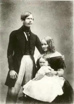 Герман цу Вид с женой и дочерью Елизаветой (1845)