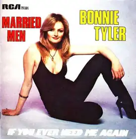 Обложка сингла Бонни Тайлер «Married Men» (1979)