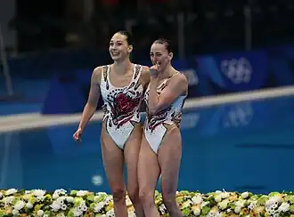 Марта Федина и Анастасия Савчук на Олимпийских играх 2020