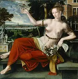 Флора. 1559. Дерево, масло. Кунстхалле, Гамбург