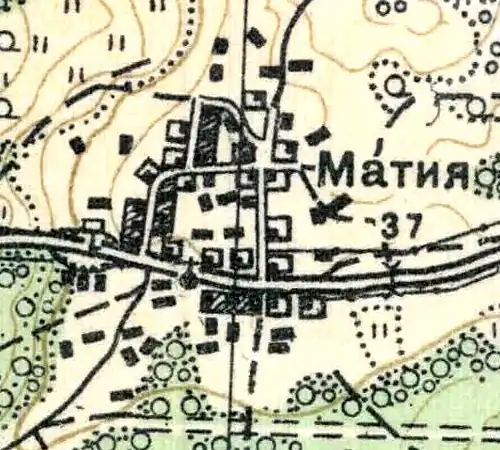 План деревни Маттия. 1938 год