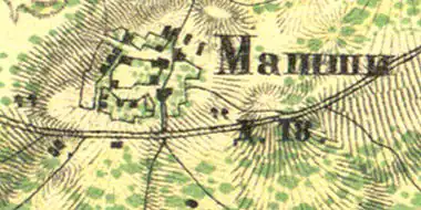 Деревня Маттия на карте 1860 года