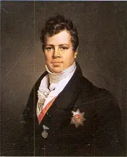 Портрет барона М. де Дамаса. Между 1824 и 1826. Холст, масло. Государственный Русский музей