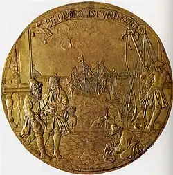 Карло Растрелли и проч. «Триумфальный столп». Бронза, 1721-1730. Реконструкция в Эрмитаже 1938 года.