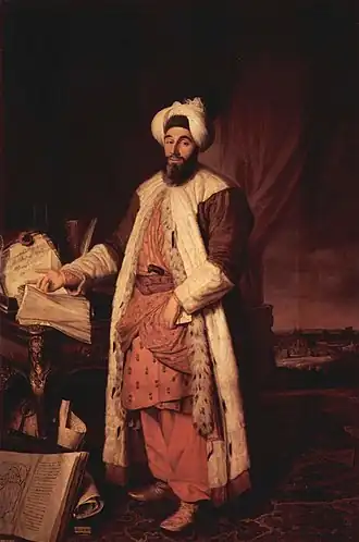 Портрет Мехмеда Саид-паши, сделанный французским художником Жозефом Аведом, Париж, 1742 год