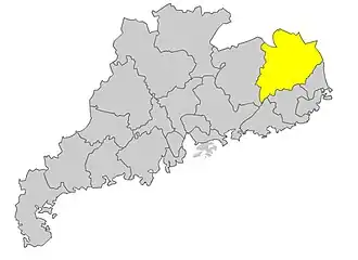 Мэйчжоу на карте