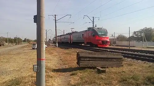 Электричка на остановке