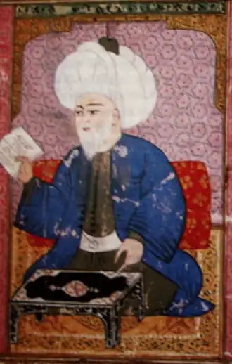 Изображение Ашика Челеби в сборнике биографий поэтов Mesa'iru's-Su'ara.
Millet Manuscript Library Archive, T 772, fol.78