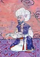 Изображение Неджати в сборнике биографий поэтов Mesa'iru's-Su'ara.

Millet Manuscript Library Archive, T 772, fol.176.