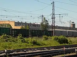 Цеха завода «Электросталь», вид с платформы.