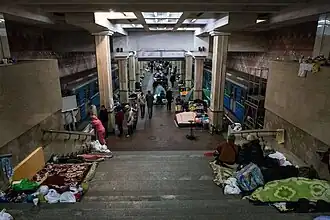 Станция метро 23 Августа как укрытие. Весна 2022