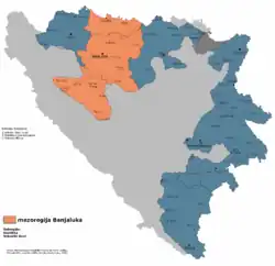 регион Баня-Лука на карте
