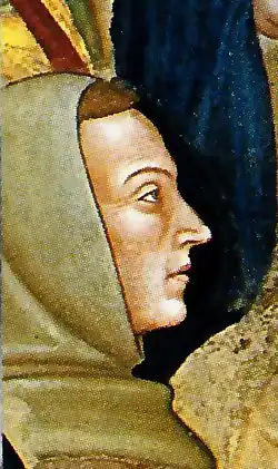 Микеле Чезена. Фрагмент фрески «Церковь Воинствующая и Церковь Торжествующая», Андреа да Фиренце в церкви Санта-Мария-Новелла во Флоренции (Италия), ок. 1365