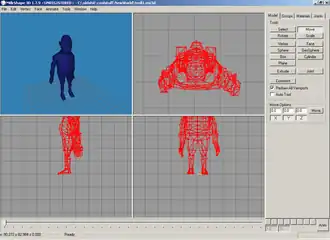 Скриншот программы MilkShape 3D