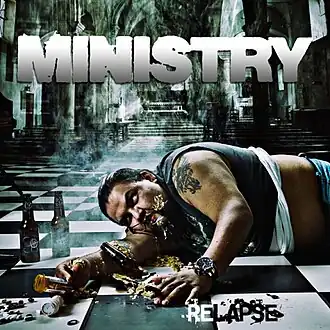 Обложка альбома Ministry «Relapse» (2012)