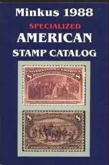 «Специализированный каталог американских марок Минкуса[англ.]» (1988), с изображением двух8-центовых почтовых марок США (1893, 1898)[^]