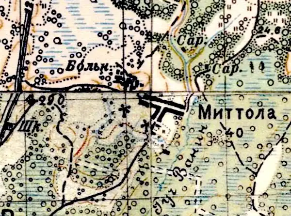 План деревни Митола. 1941 год