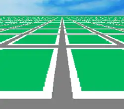 "Тестовое изображение, демонстрирующее режим работы № 7 в SNES"