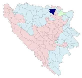 Община Модрича на карте