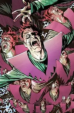 Молекулярный человек на варианте обложки Secret Wars #5 (Август 2015)Художник — Том Коккер.