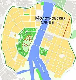 На карте города