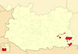 Расположение муниципалитета на карте провинции