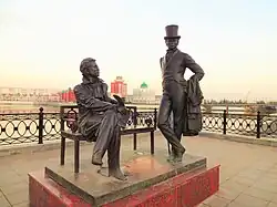 Памятник Пушкину и Онегину на Воскресенской набережной