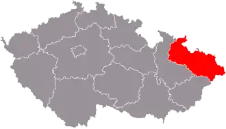 Моравско-Силезский край на карте