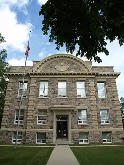 Front view of the Morden Court House