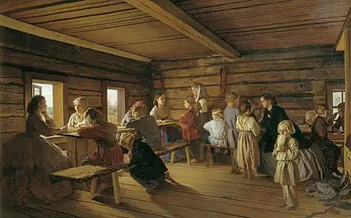 Сельская бесплатная школа. Россия. Александр Морозов, 1865