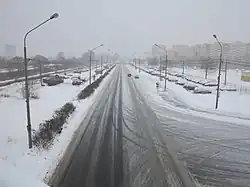 Вид на восток с путепровода Автово