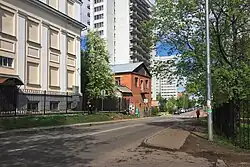 Вид с Тимирязеской улицы. 16-й учебный корпус и общежития ТСХА