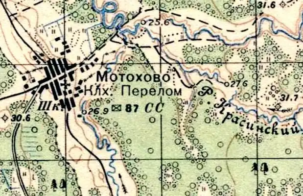 План села Мотохово. 1937 год