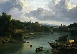 Вид Тибра от Порто-ди-Рипетта. 1690-е. Холст, масло. Национальный музей, Варшава