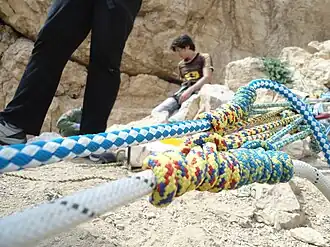 Тандем прусикСистема из схватывающих узлов в альпинизме при страховке