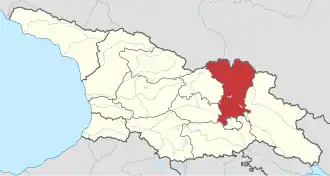 Мцхета-Мтианети на карте