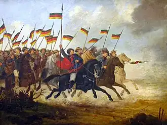 Наступление кавалерии Фаррапус. Картина Гильерми Литрана