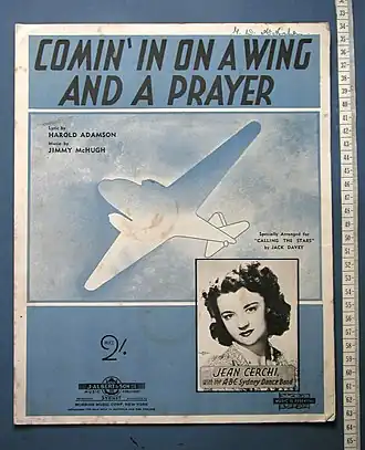 Обложка песни  «Comin' in on a Wing and a Prayer»