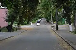 На перекрёстке с Дмитриевской улицей, июнь 2013 года