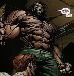 Мистер Хайд в комиксе New Avengers #2 (декабрь, 2004)Художник — Дэвид Финч