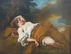 Спящая. Между 1725 и 1730. Холст, масло. Музей изящных искусств, Ним