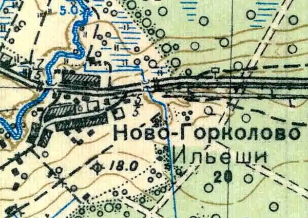 План деревни Новое Гаркалово. 1938 год