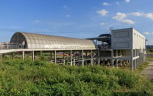 Станция «Борская» и пешеходный мост