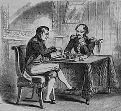 Неизвестный художник XIX века. Наполеон играет в шахматы на острове Святой Елены