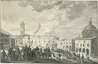 Вступление Наполеона в Лонато. Гравюра Николя-Антуана Тоне