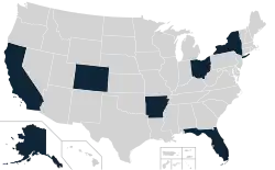 Штаты, где появятся подразделения национальной гвардии космических сил