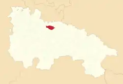 Расположение муниципалитета на карте провинции